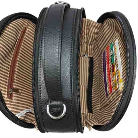 Rebels Ride Skull Crossbody Oval Bag - Picture 5 of 6